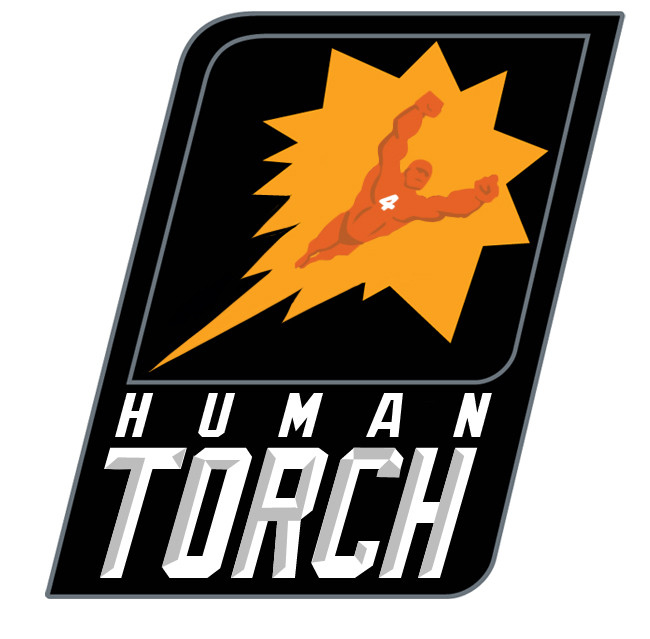 Phoenix Suns Human Torch logo iron on heat transfer